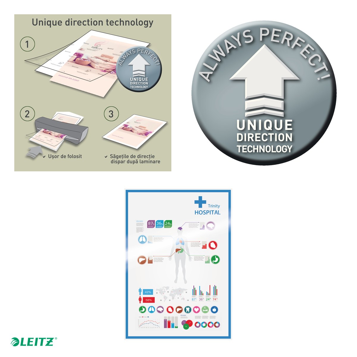 Set 100 folii laminare Leitz UDT, la cald, A3, 125 microni, incolor [4]