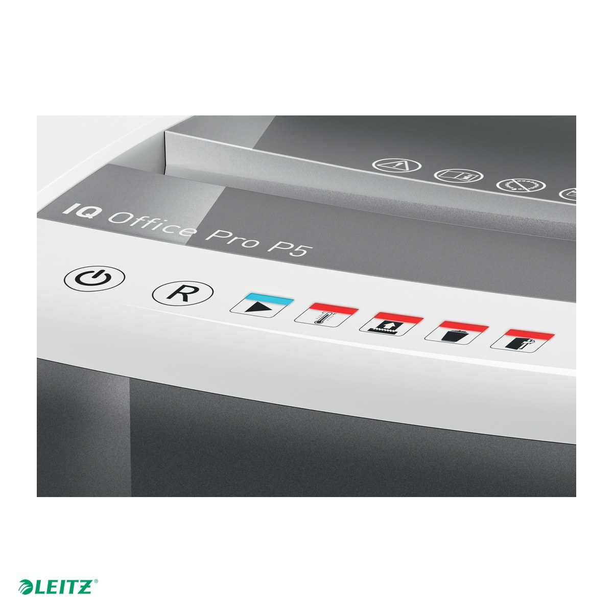Distrugator documente manual Leitz IQ Office Pro, P5, micro-cut (particule), taiere 15 coli, cos 30l, alb [4]
