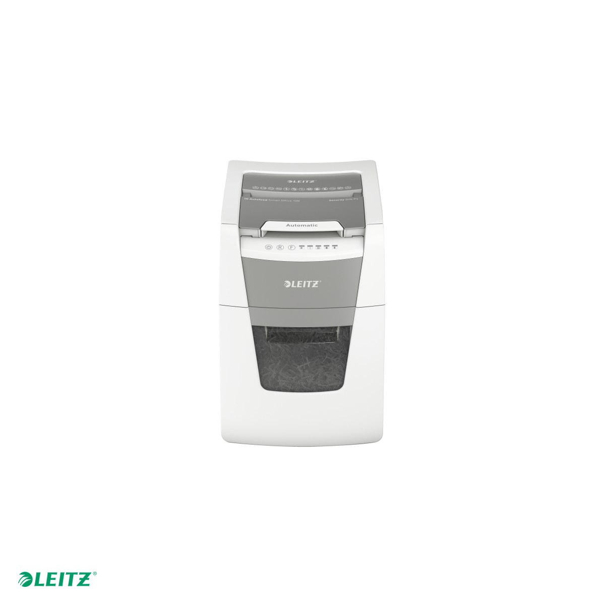 Distrugator documente automat Leitz IQ Small Office, P4, cross-cut (confeti), taiere 100 coli, cos 34l, alb [4]