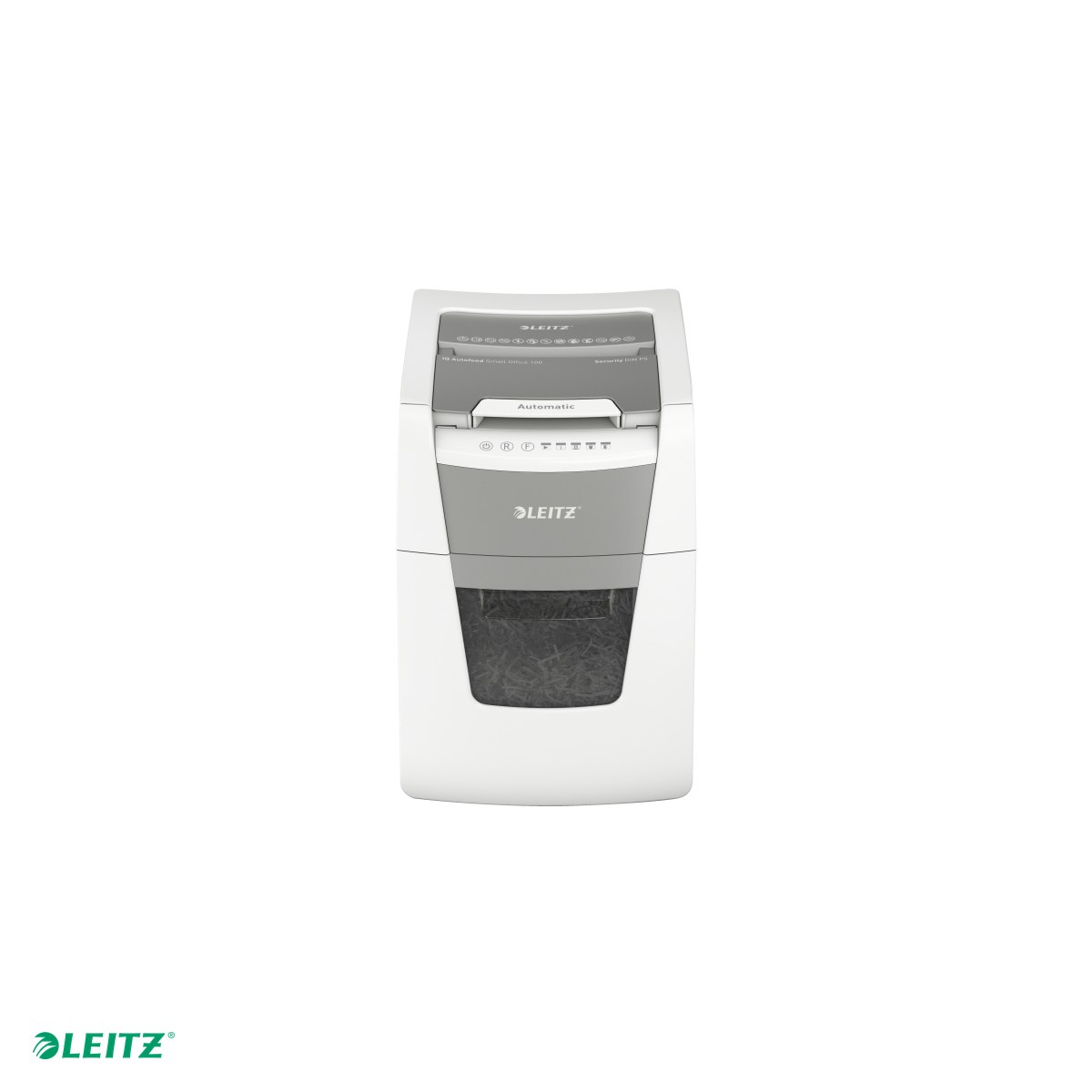 Distrugator documente automat Leitz IQ Small Office, P5, micro-cut (particule), taiere 100 coli, cos 34l, alb [4]