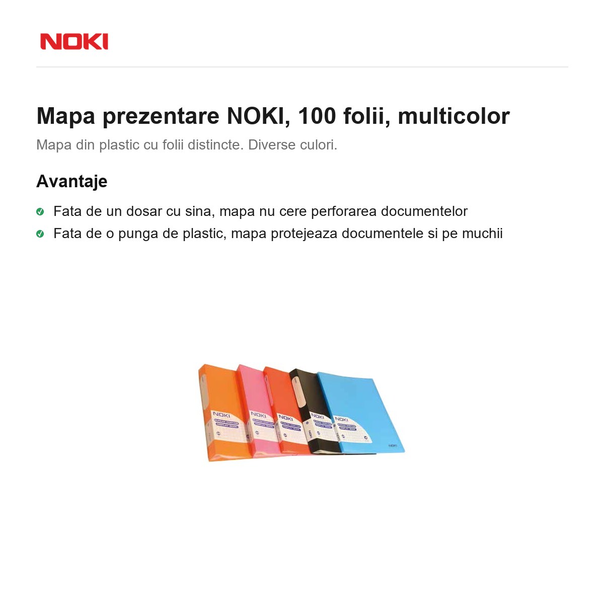 Mapa prezentare NOKI, 100 folii, multicolor [1]