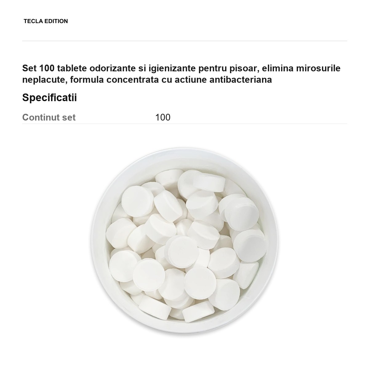 Set 100 tablete odorizante si igienizante pentru pisoar, elimina mirosurile neplacute, formula concentrata cu actiune antibacteriana [2]