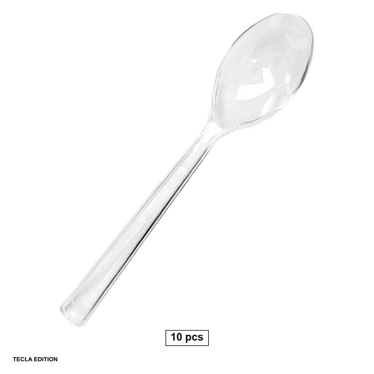 Vesela unica folosinta - Set 10 lingurite din plastic rezistent si usor, de unica folosinta, design ergonomic