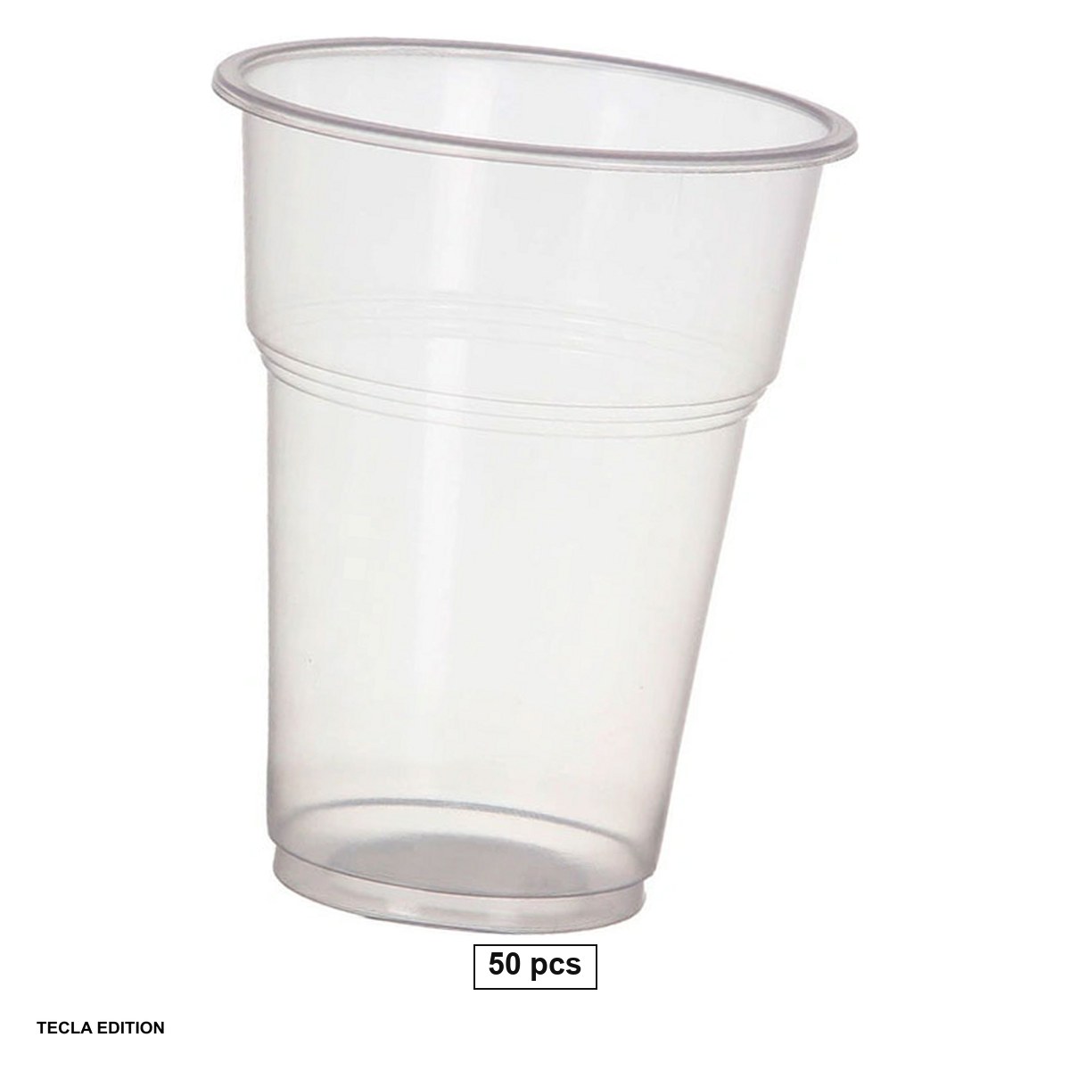 Vesela unica folosinta - Set 50 pahare din plastic biodegradabil 250 ml, compostabile, pentru bauturi calde si reci