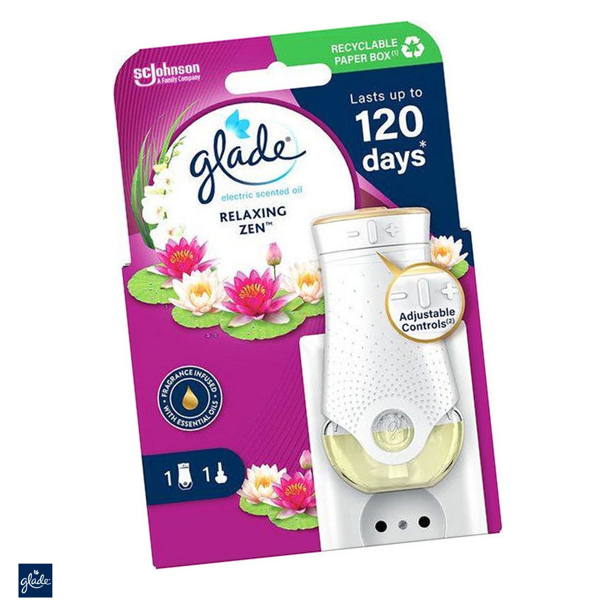 Odorizante camera - Odorizant de camera electric Glade cu aparat si rezerva lichida de 20 ml, parfumuri asortate, elimina mirosurile neplacute, nivel de parfum reglabil