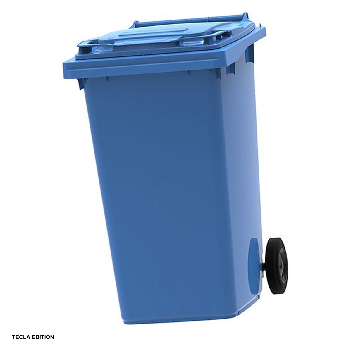 Cosuri de gunoi - Europubela 120 litri din polietilena HDPE, 2 roti din cauciuc de 200 mm, capac plat rabatabil, rezistenta la UV, standard EN 840