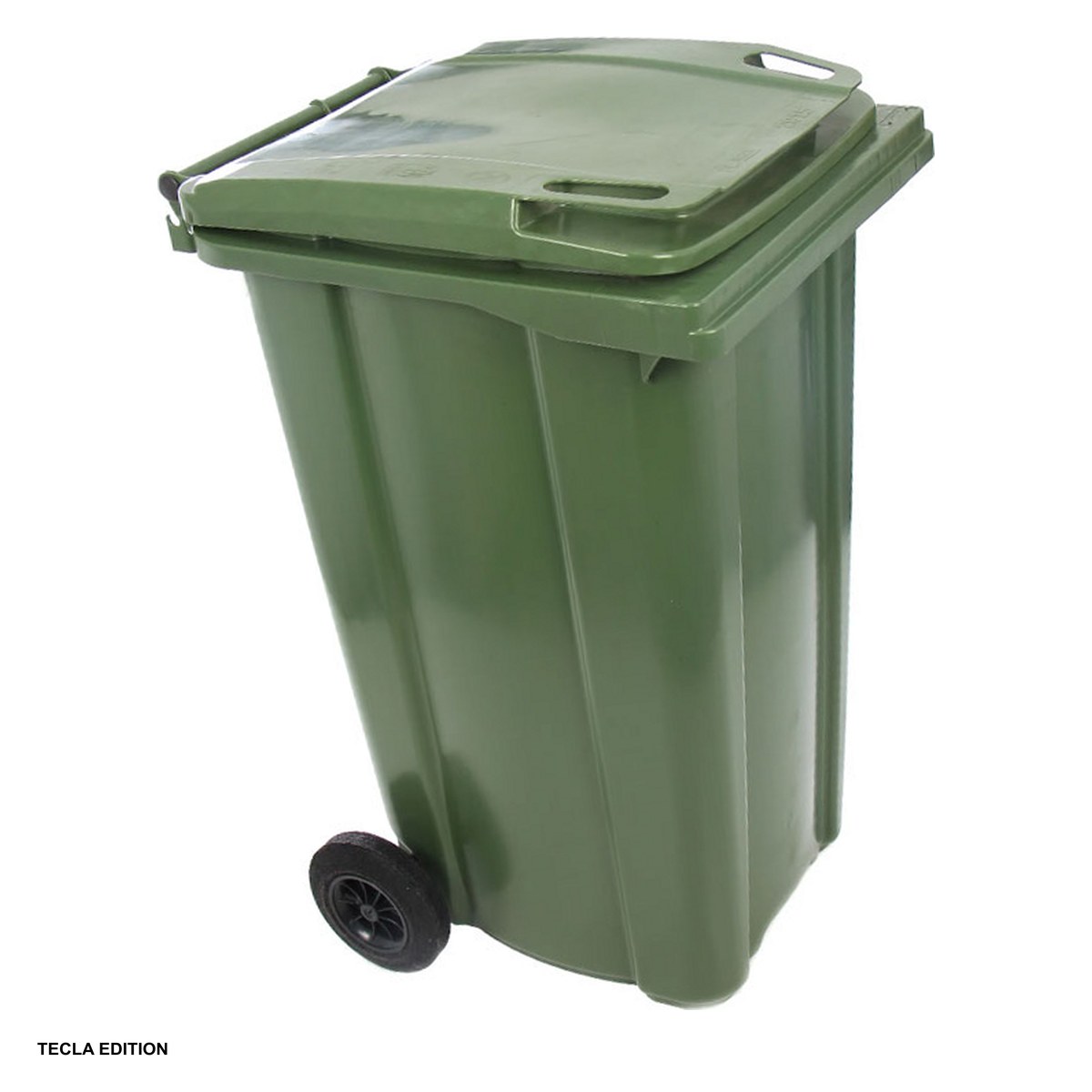 Cosuri de gunoi - Europubela 240 litri din polietilena HDPE, 2 roti din cauciuc de 200 mm, rezistenta la UV si la temperaturi de -40 pana la 80 grade