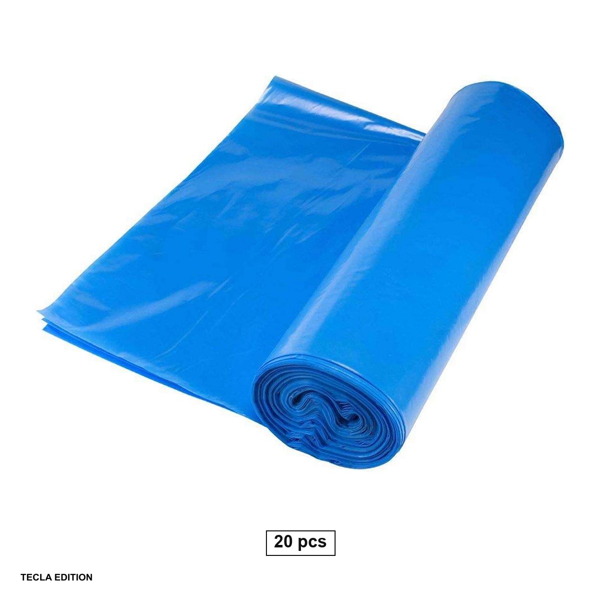 Menaj - Set 20 saci menajeri, capacitate 60 l, albastri, la rola