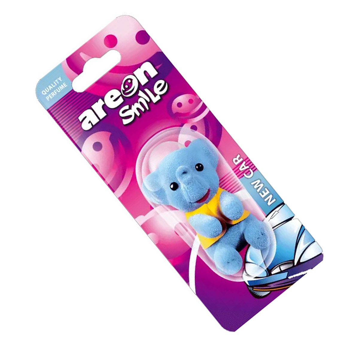 Odorizante auto - Odorizant auto Areon Smile New Car, tip figurina, elimina mirosurile neplacute, parfum persistent, design colorat