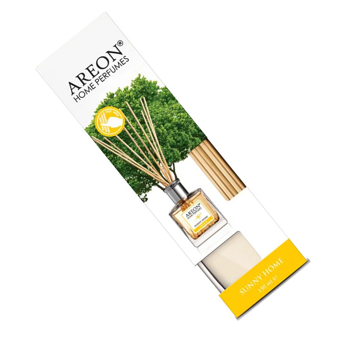 Odorizante camera - Odorizant de camera Areon Sunny cu betisoare din ratan, 150 ml, parfum floral fresh, difuzeaza parfumul treptat fara flacara sau curent