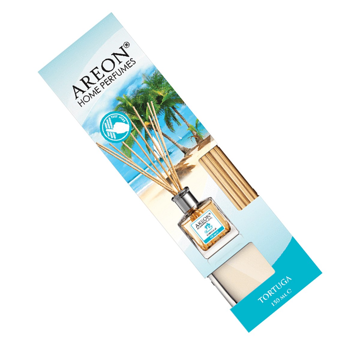 Odorizante camera - Odorizant de camera Areon Tortuga cu betisoare din ratan, 150 ml, parfum fresh lemnos si condimentat cu accente citrice, intensitate reglabila