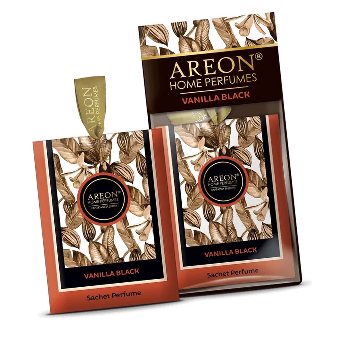 Odorizante camera - Odorizant saculet parfumat Areon Premium Vanilla Black, improspateaza aerul si elimina mirosurile neplacute, parfum de lunga durata