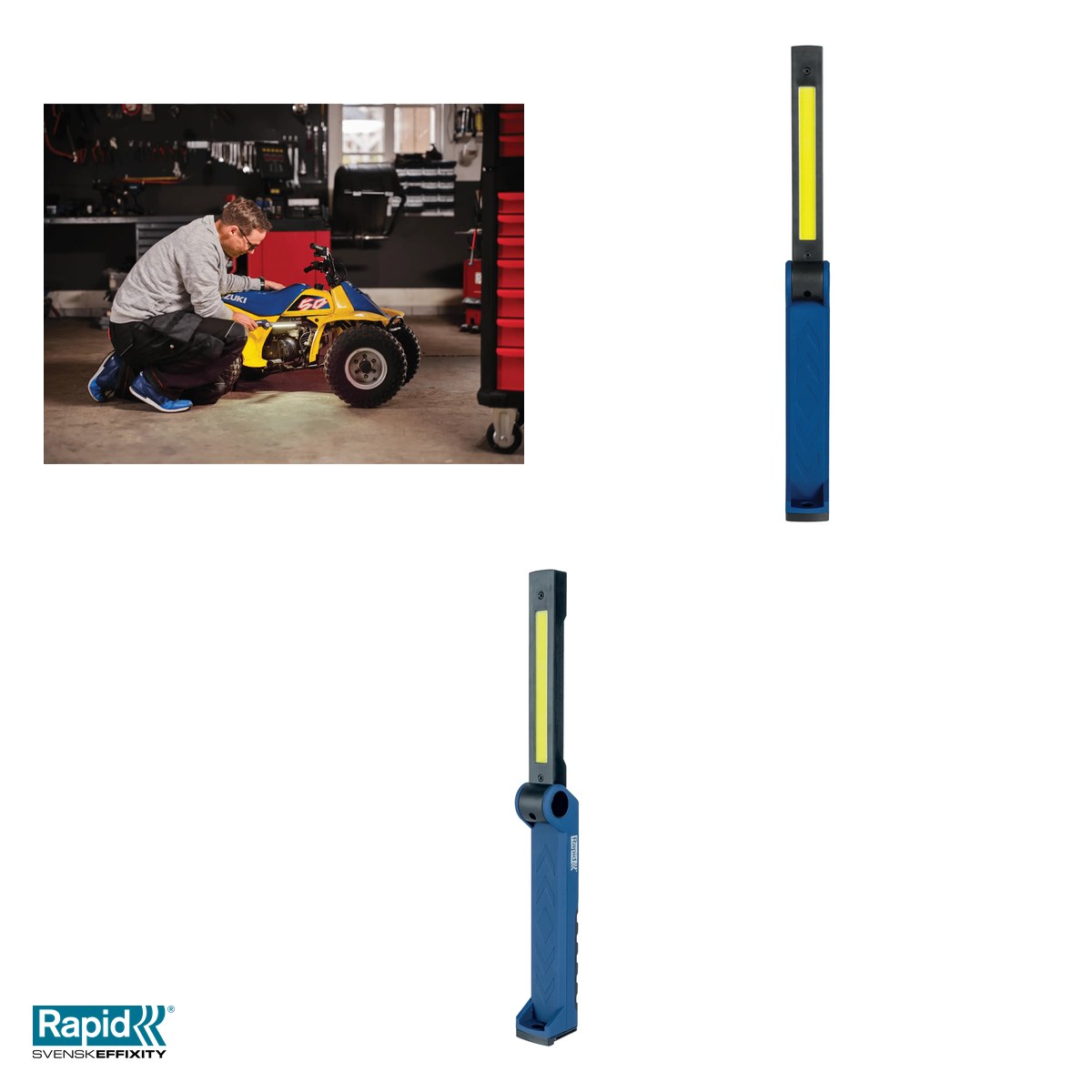 Lampa de lucru LED Rapid The Mechanic 2 in 1 pliabila, 250 sau 500 lumeni si spot de 50 lumeni, magnet si carlig, IP20, 44x197x33 mm [5]