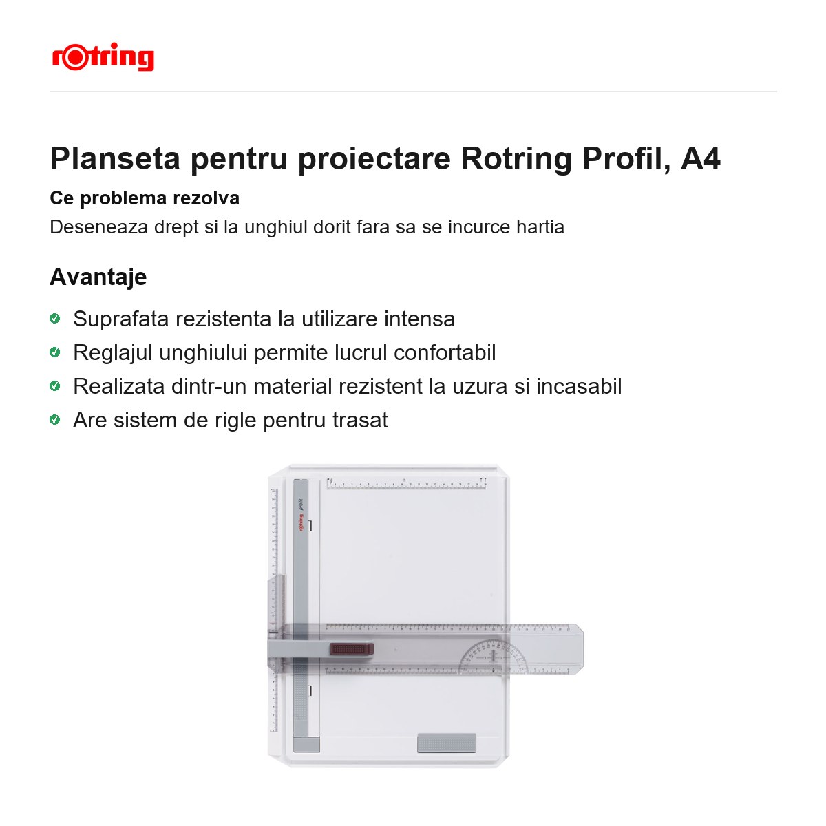 Planseta pentru proiectare Rotring Profil, A4 [1]