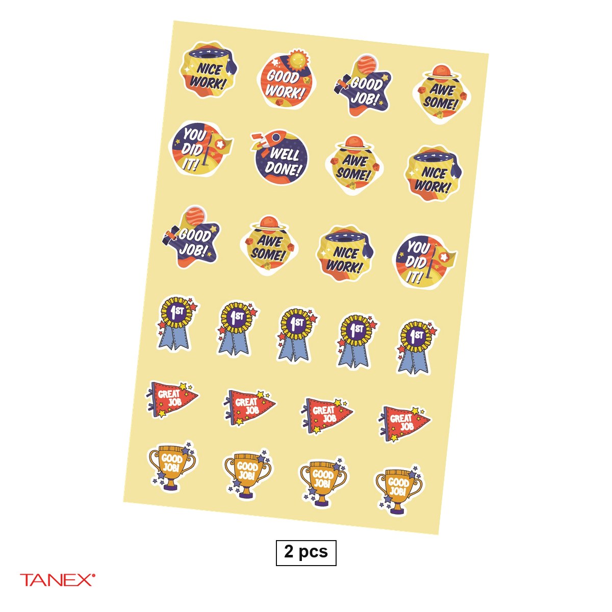 Stickere - Set 2 stickere TANEX Recompense Nice Work, MTC-310