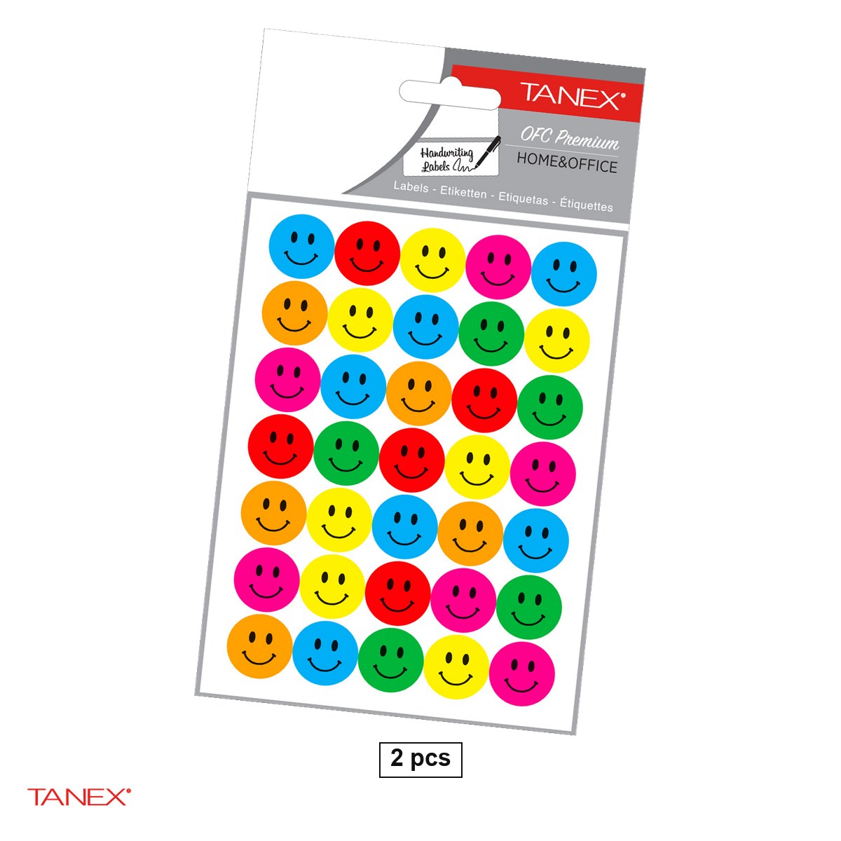 Stickere - Set 2 stickere TANEX Smiley asortate, TNX-321, multicolor
