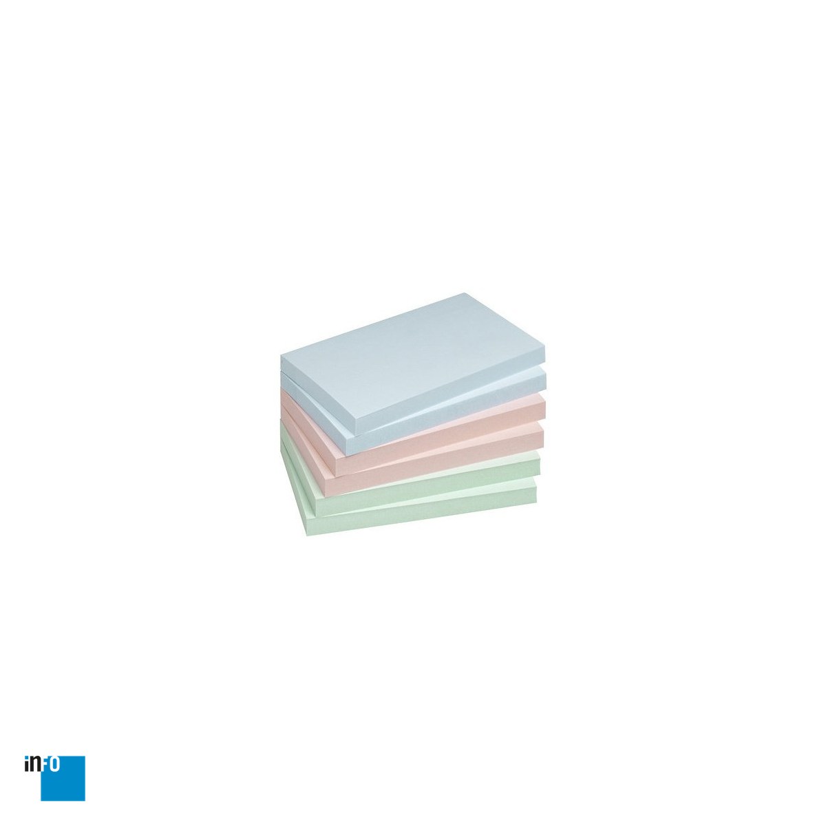 Set 6 notesuri adezive inFO, 75x125 mm, 100 file, pastel asortat, multicolor [3]