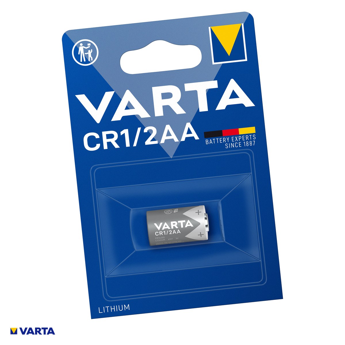 Baterii Litiu - Baterie litiu VARTA CR1/2AA (CR14250), 3 V, 14.5 x 25.5 mm, in blister