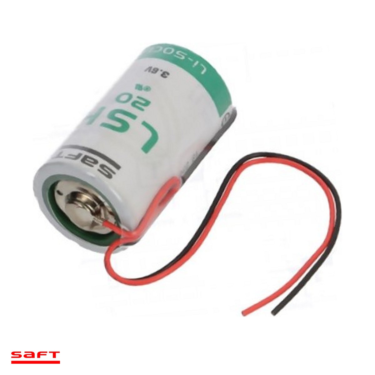 Baterii Litiu - Baterie litiu Saft LSH 20 PR D, 3.6 V, 13500 mAh, Li-SOCl2, 33.26 x 61.31 mm, cu fire, bulk