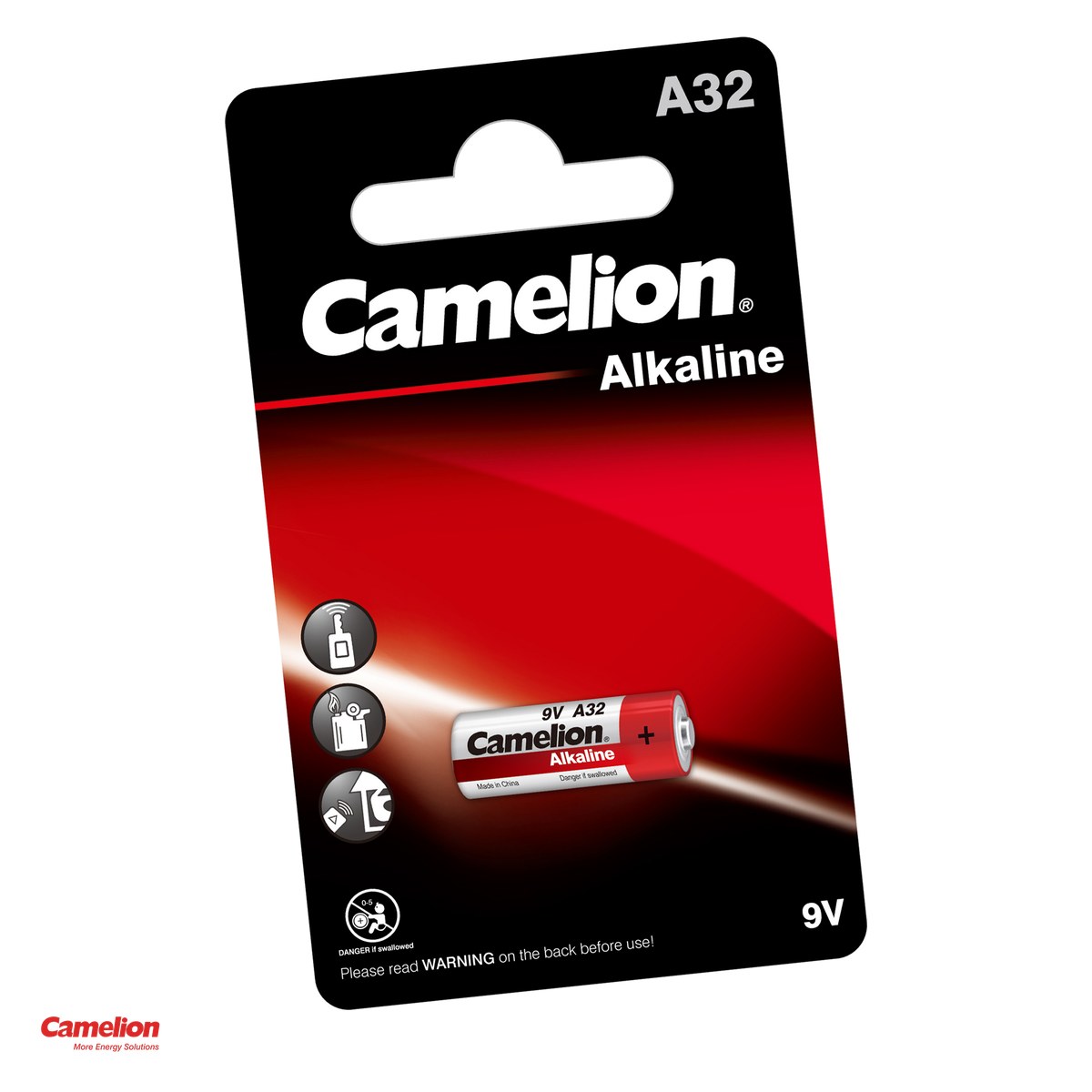 Baterii Alcaline speciale (LR11, LR9, 4LR61, LR61) - Baterie alcalina Camelion A32 29A LR32A, 9 V, 24 mAh, 7.7 x 21.8 mm, in blister