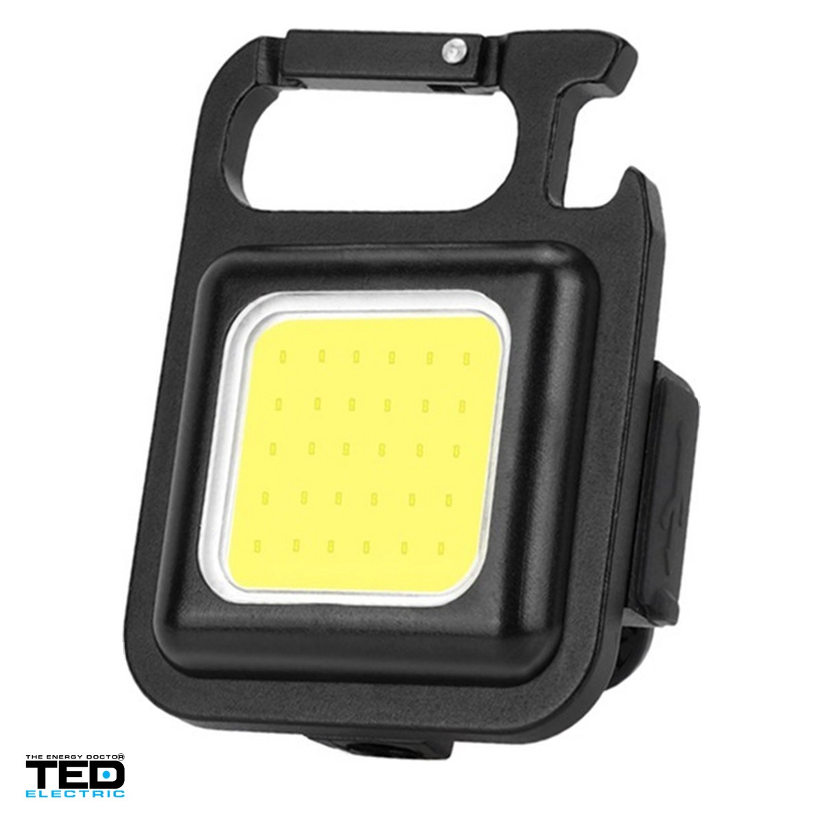 Lanterne - Lanterna breloc TED Electric TL-9464 TED004208, LED COB, acumulator litiu, incarcare micro USB, magnet si carabiniera