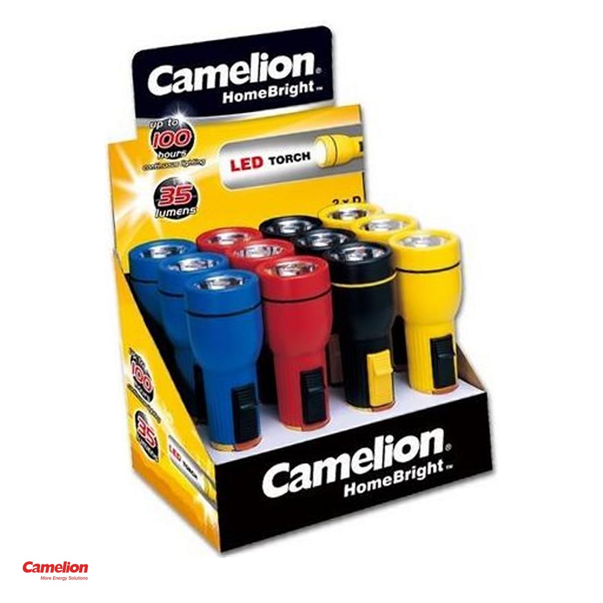 Lanterne - Lanterna Camelion FL1L2D, LED 0,4 W, 35 lm, plastic, functioneaza cu 2 baterii D (neincluse), diverse culori