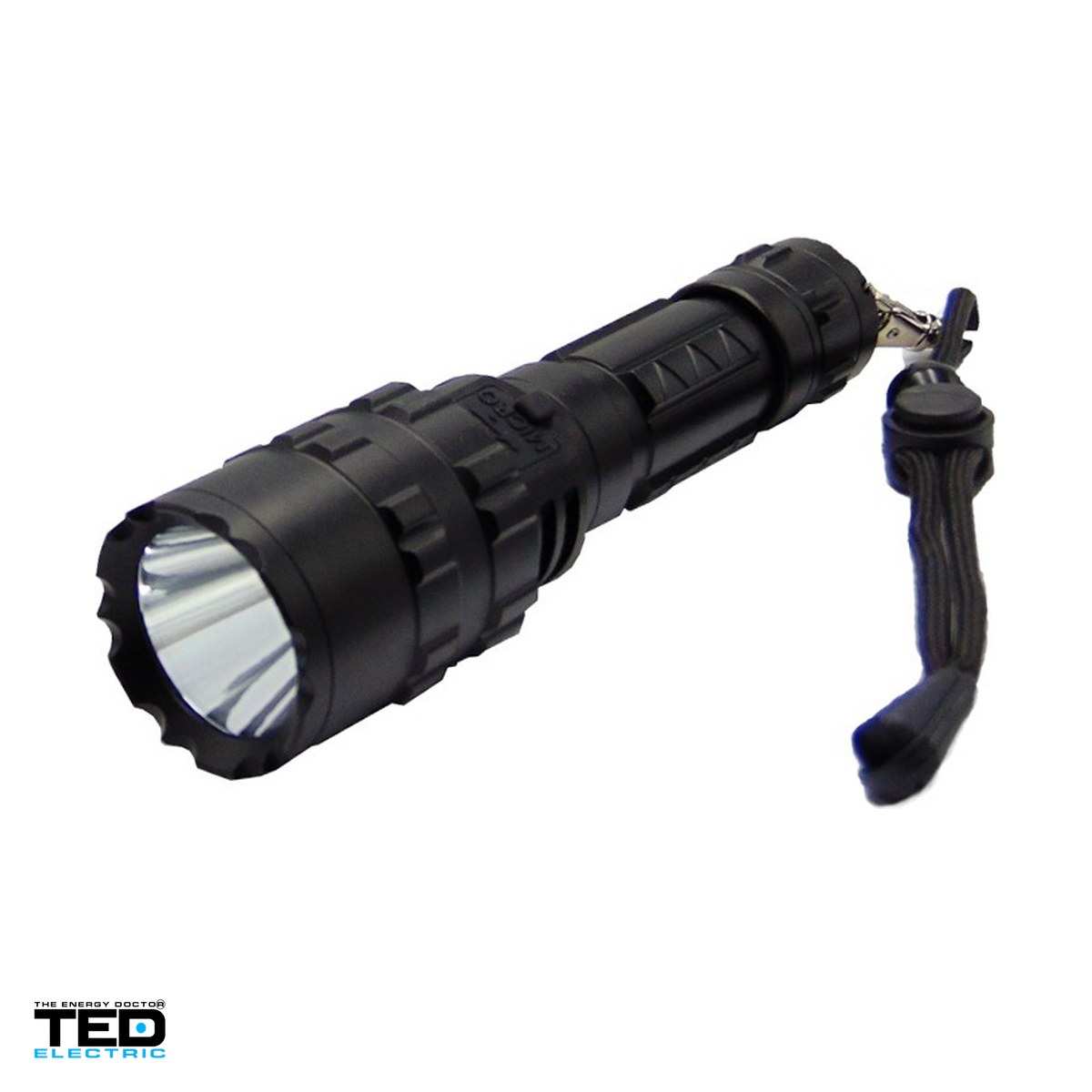 Lanterne - Lanterna TED Electric YM-111, carcasa metalica, LED, 1 acumulator 18650 inclus, incarcator 220 V si cablu micro USB