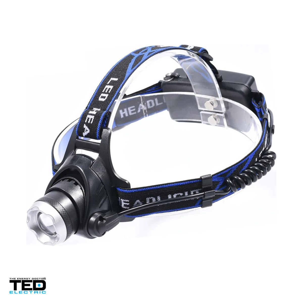 Lanterne - Lanterna frontala TED Electric FL-19-L2 TED001535, LED 10 W, 1200 lm, 3 moduri, 2 acumulatori 18650 inclusi