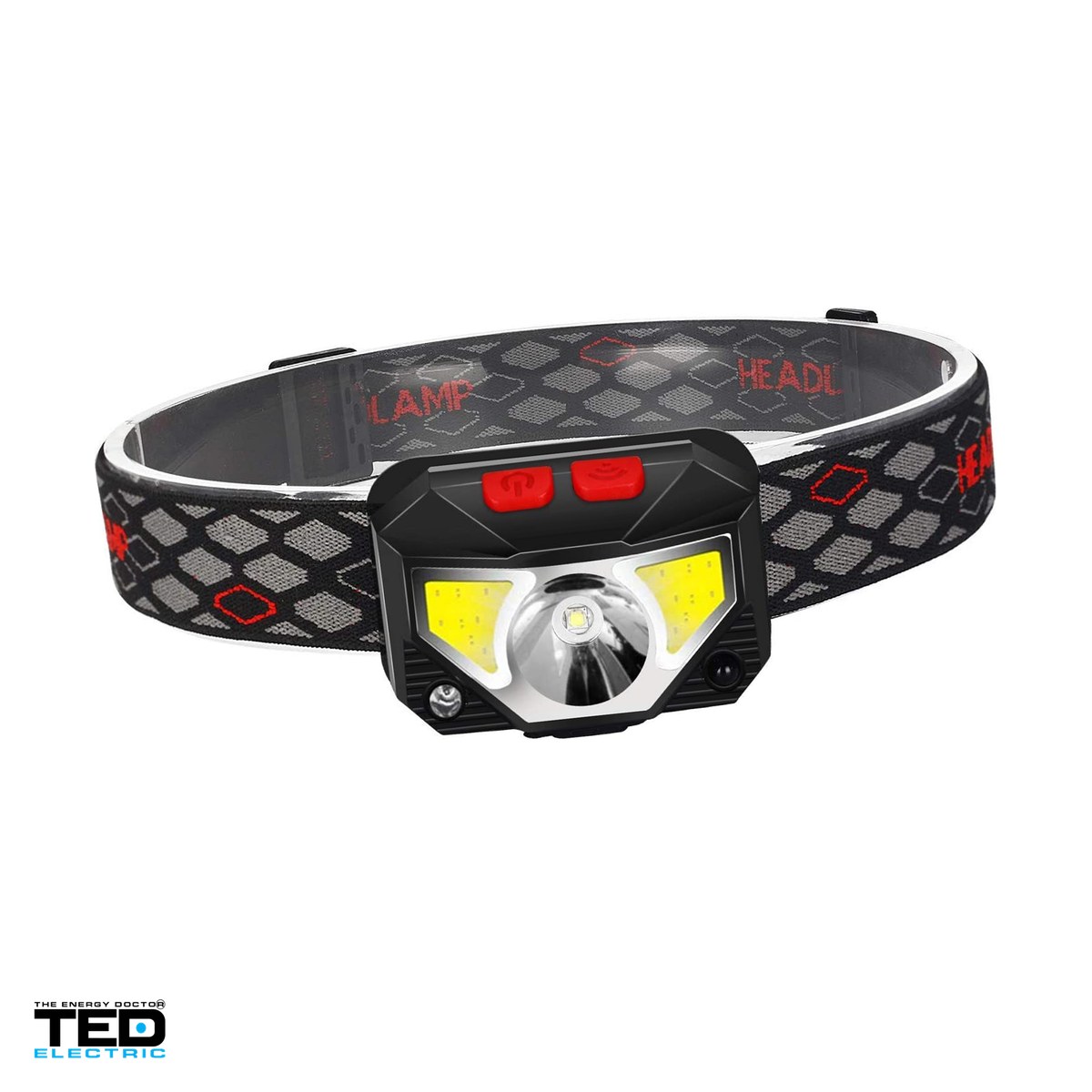 Lanterne - Lanterna frontala TED Electric TL-7134 TED002167, acumulator Li-Ion 18650, 3 W, 200 lm, LED XPE + 2 COB, 8 moduri de iluminare, senzor, magnet