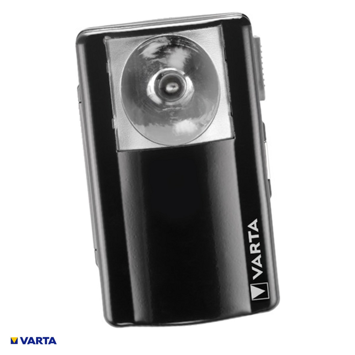 Lanterne - Lanterna VARTA Palm Light 16645, corp metalic, cu bec, 15 lm, raza 75 m, autonomie 3,5 h, clips, include 1 baterie 3R12 4,5 V