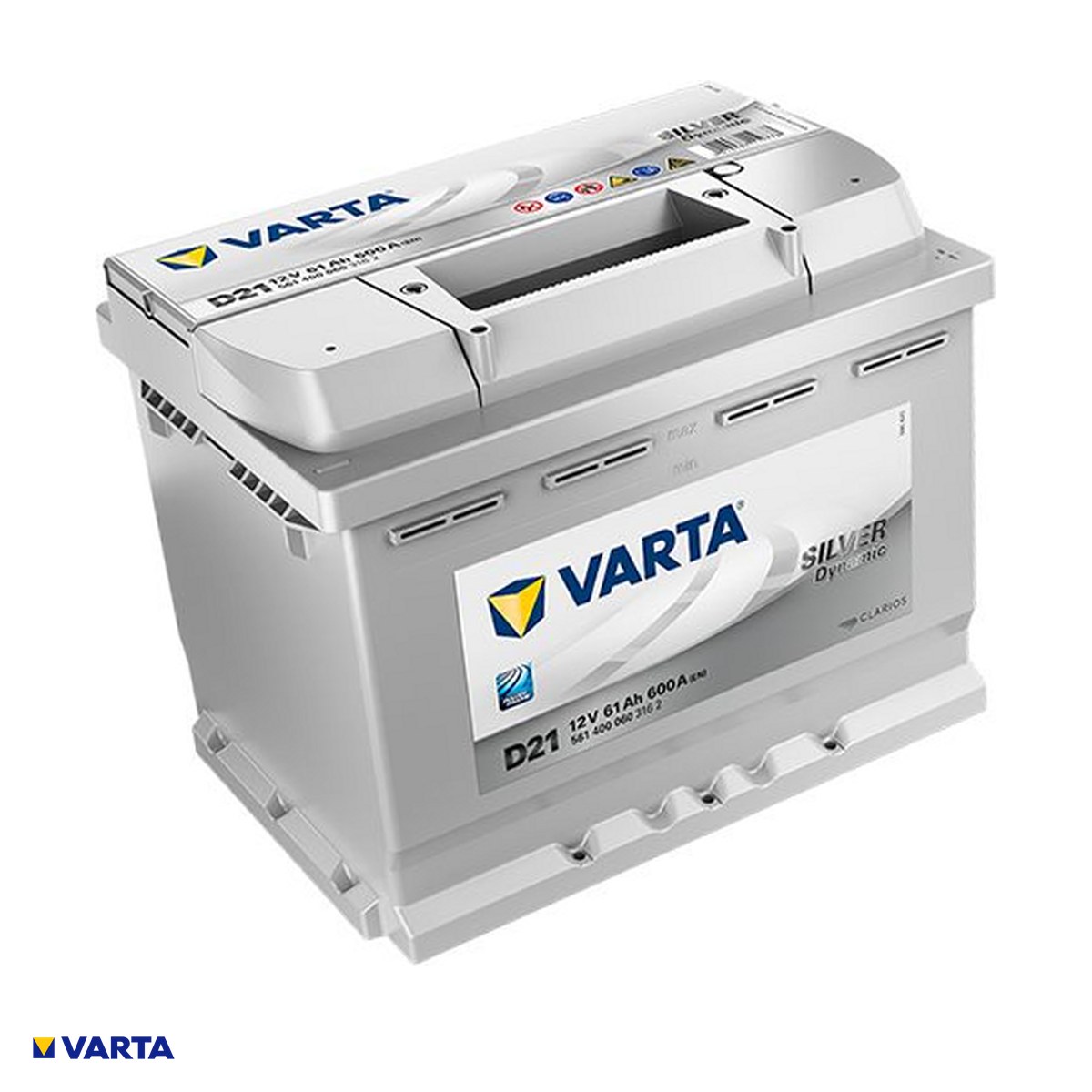 Baterii auto si moto - Baterie auto VARTA Dynamic SLI D21 (Silver Dynamic), 12 V, 61 Ah, curent de pornire 600 A, 242 x 175 x 175 mm, borna plus pe dreapta, 561400060