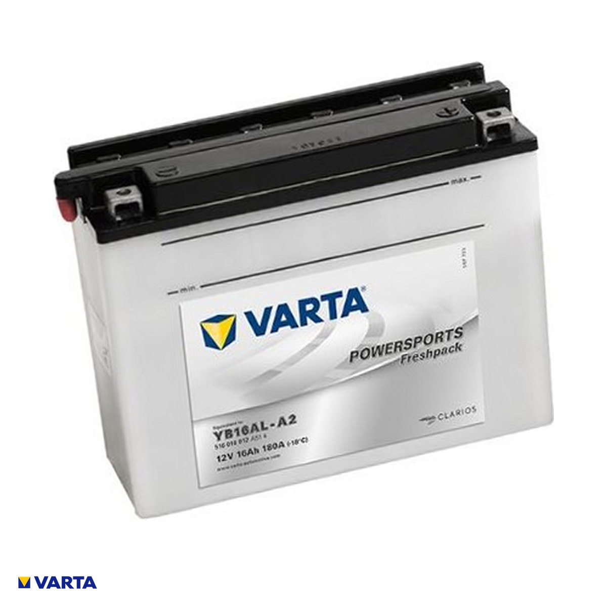 Accesorii Diverse - Baterie moto VARTA Powersports Freshpack B16AL-A2, 12 V, 16 Ah, curent de pornire 180 A, 205 x 72 x 164 mm, borna plus pe dreapta