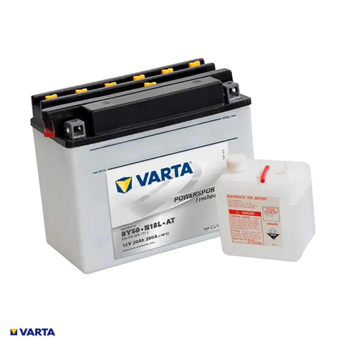 Accesorii Diverse - Baterie moto VARTA Powersports Freshpack 50-N18L-AT, 12 V, 20 Ah, curent de pornire 260 A, 205 x 90 x 162 mm, borna plus pe dreapta