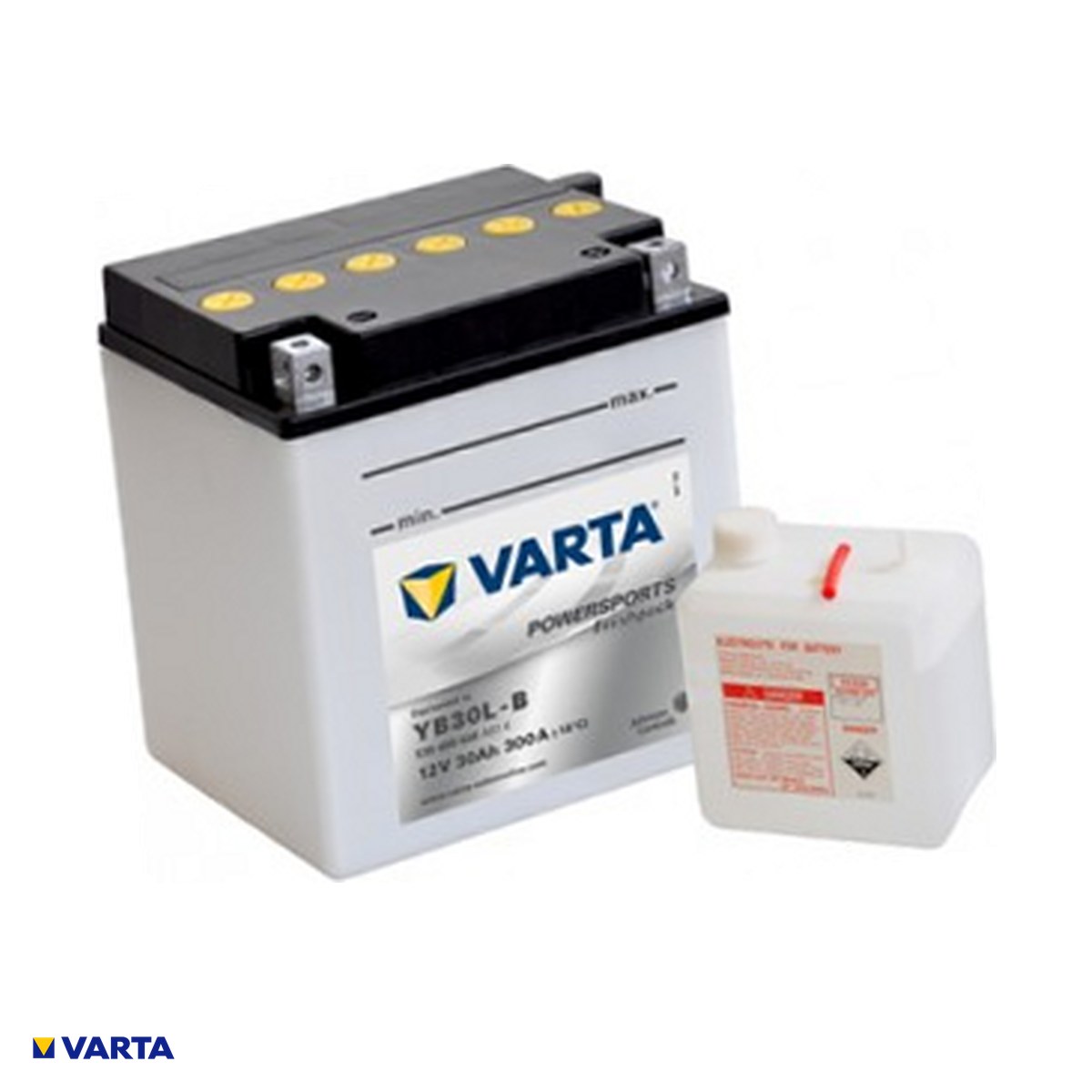 Accesorii Diverse - Baterie moto VARTA Powersports Freshpack B30L-B, 12 V, 30 Ah, curent de pornire 300 A, 168 x 132 x 176 mm, borna plus pe dreapta, 530400030