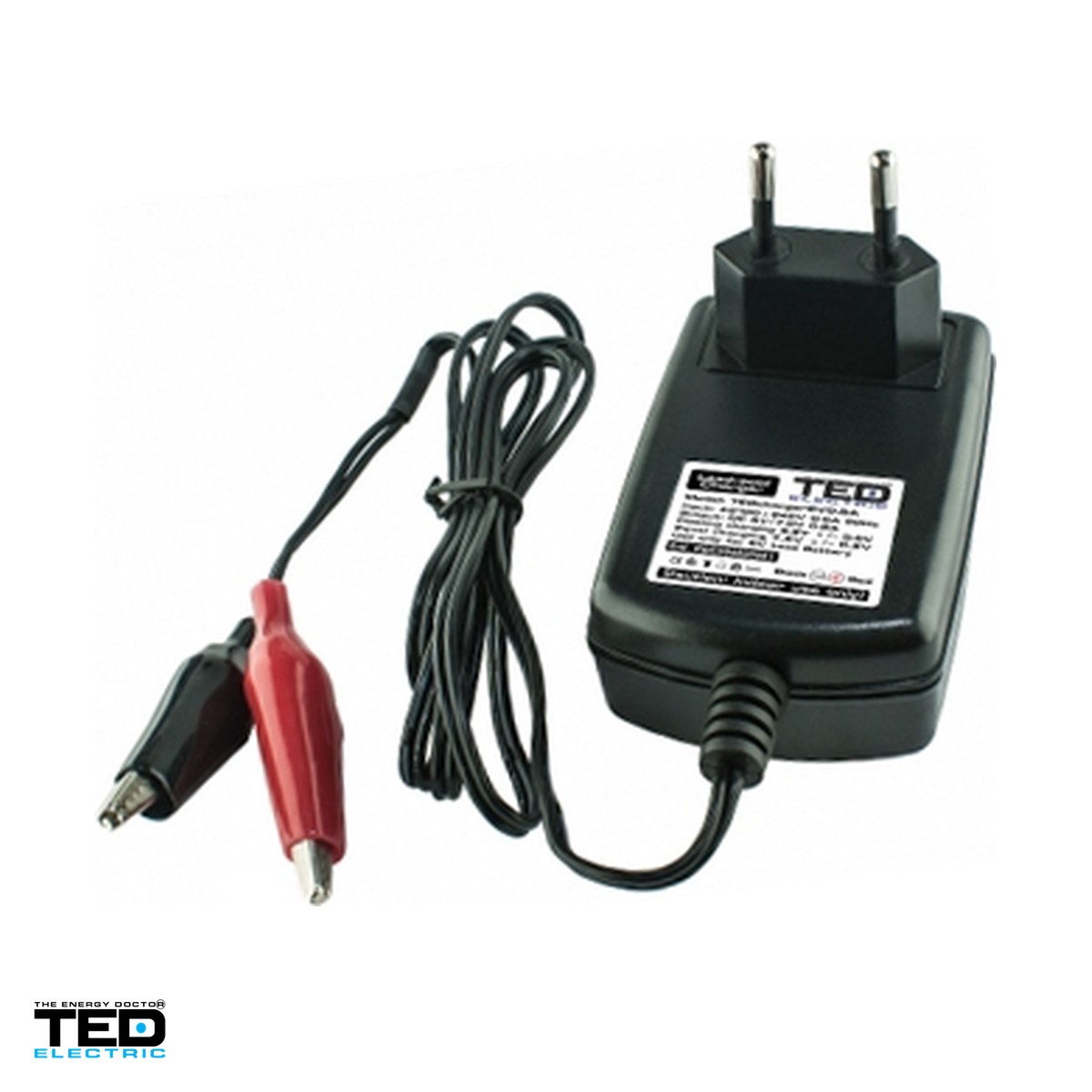 Redresoare si jump startere - Incarcator acumulatori TED Electric 6 V, 1 A, pentru baterii plumb-acid de pana la 15 Ah, alimentare de la priza