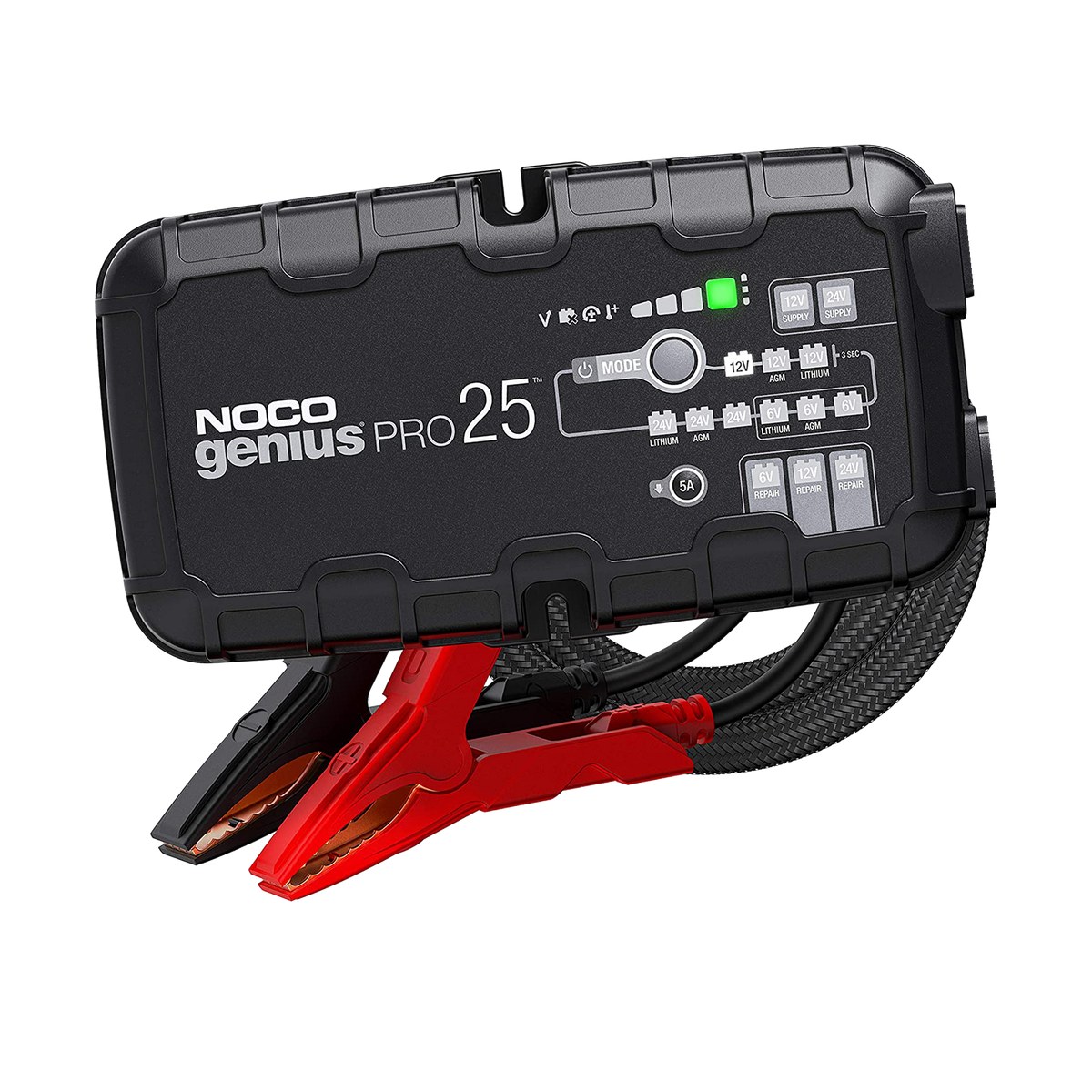 Redresoare si jump startere - Redresor auto Noco Genius PRO25 (GENIUSPRO25), 6 V / 12 V 25 A si 24 V 12,5 A, pentru baterii plumb-acid si litiu de pana la 1000 Ah, cu cutie EVA