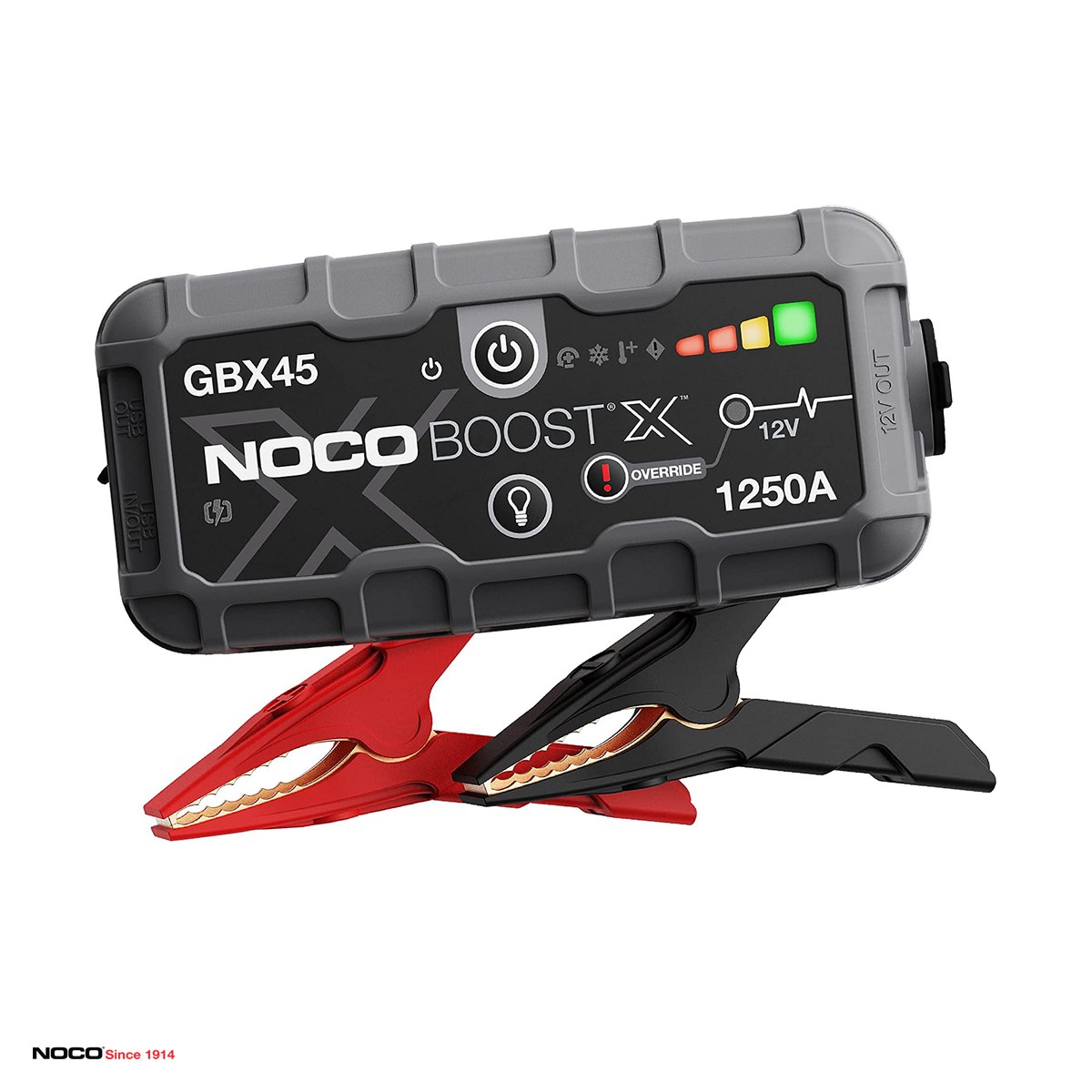 Redresoare si jump startere - Robot de pornire auto NOCO Boost X GBX45, 12 V, 1250 A curent de pornire, litiu-ion, motoare pe benzina pana la 6,5 L si diesel pana la 4,0 L, lanterna LED 100 lm, powerbank USB-C, IP65