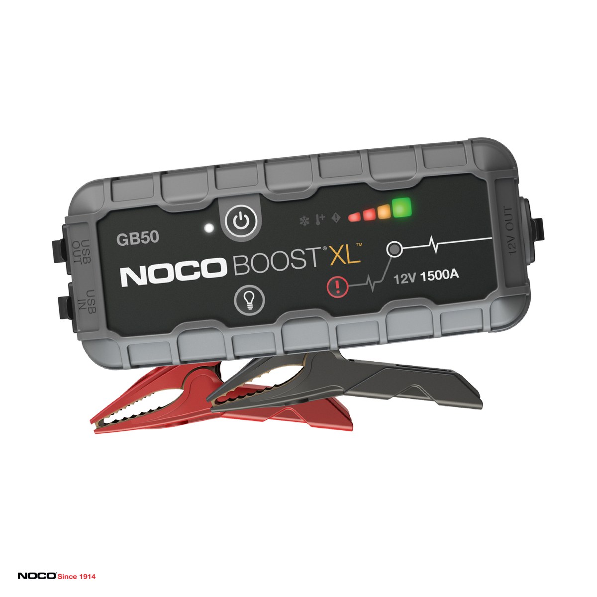 Redresoare si jump startere - Robot de pornire auto NOCO Boost GB50, 12 V, 1500 A curent de pornire, litiu-ion, motoare pe benzina pana la 7,0 L si diesel pana la 4,5 L, lanterna LED 200 lm, port USB, IP65