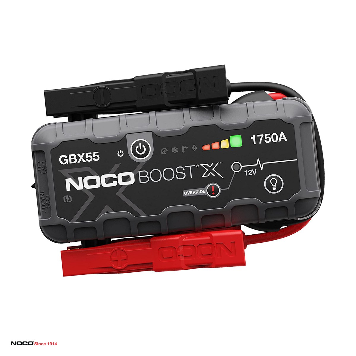 Redresoare si jump startere - Robot de pornire auto NOCO Boost X GBX55, 12 V, 1750 A curent de pornire, litiu-ion, motoare pe benzina pana la 7,5 L si diesel pana la 5,0 L, lanterna LED 200 lm, powerbank USB-C