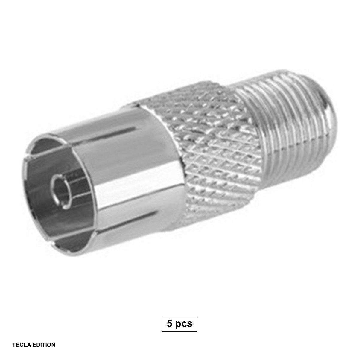 Convertoare - Set 5 adaptoare F mama la TV mama TED500819, pentru cablu coaxial TV