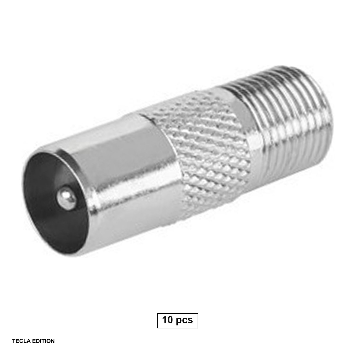 Convertoare - Set 10 adaptoare F mama la TV tata TED500826, pentru cablu coaxial TV