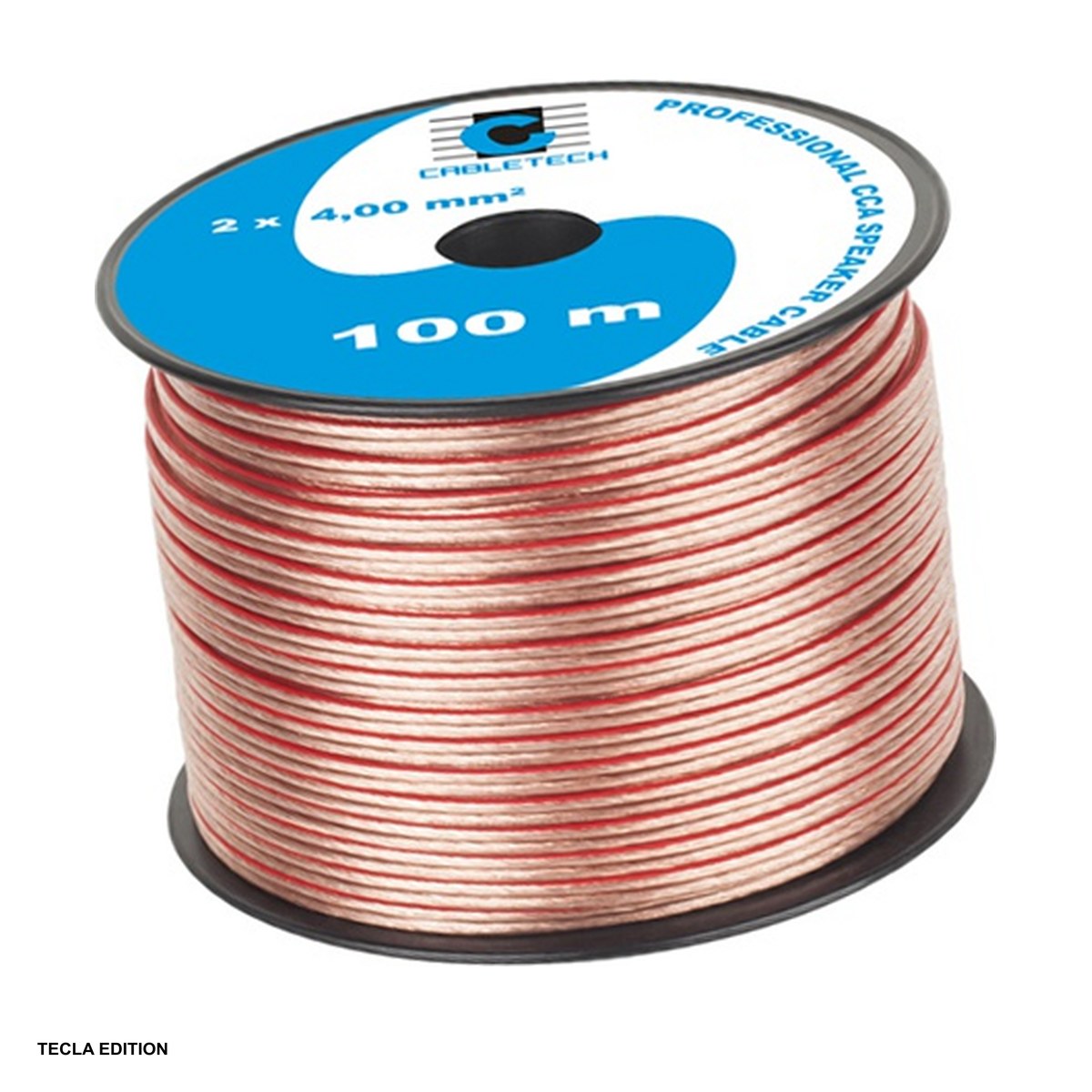 Conectica IT - Rola 100m cablu boxe bifilar panglica transparent KAB0361, 2 x 4 mm