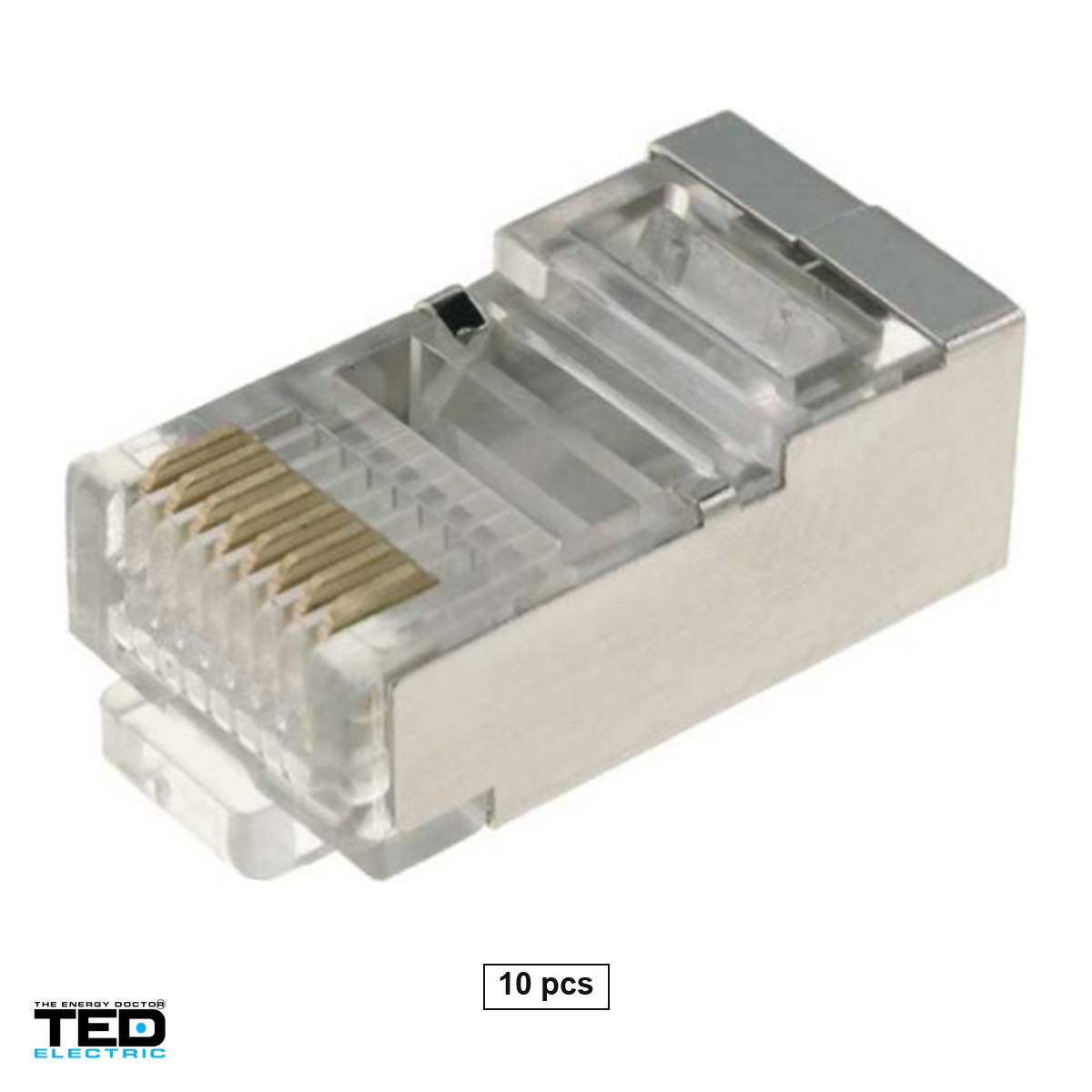 Periferice IT - Set 10 mufe retea RJ45 FTP/STP ecranata, categoria 5, 8 contacte (8P8C), TED300464 / 160341