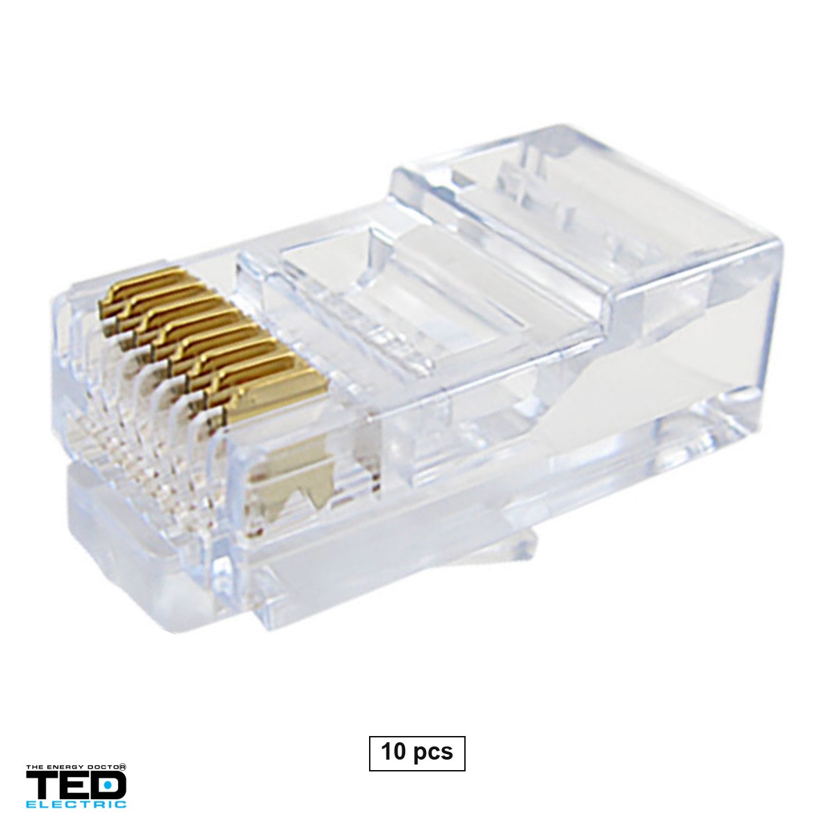 Periferice IT - Set 10 mufe retea RJ45 UTP neecranata, categoria 5, 8 contacte (8P8C), TED284086 / TED648107