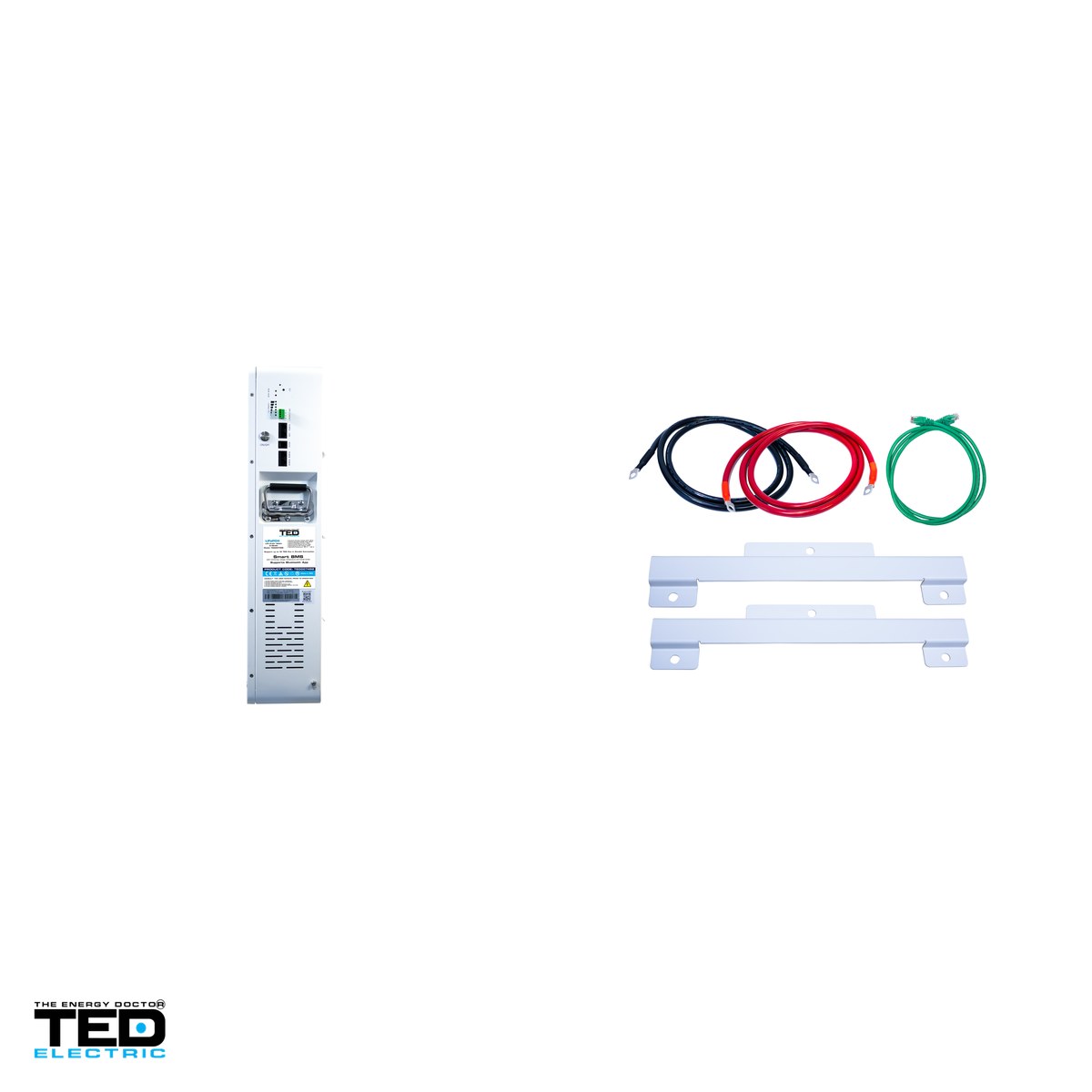Acumulator LiFePO4 TED Electric 51,2 V, 100 Ah, 5,12 kWh, montaj pe perete, BMS, Wi-Fi, Bluetooth, ecran LCD, 625 x 420 x 154 mm, TED007452 [3]