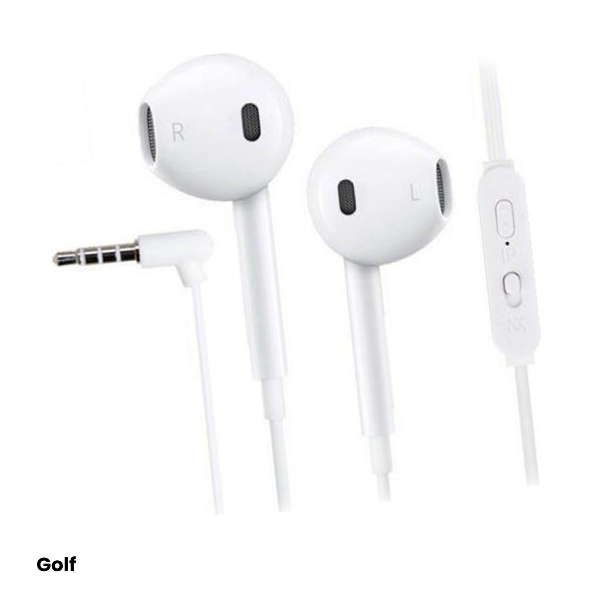 Casti - Casti in-ear pentru telefon cu microfon Golf M1, cu fir, alb