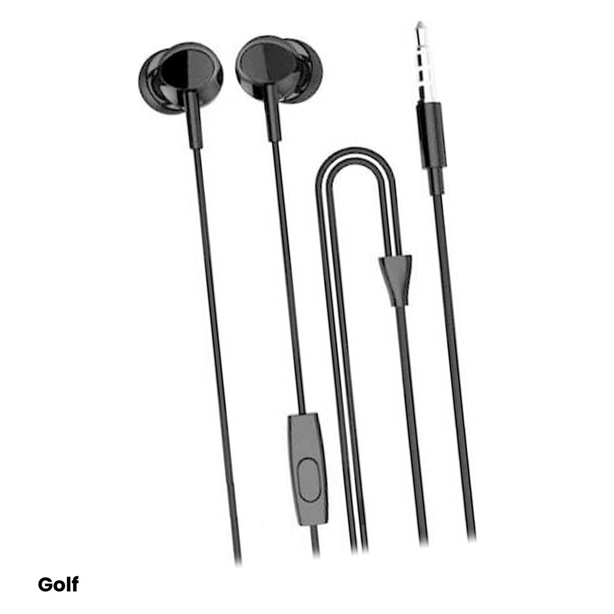 Casti - Casti pentru telefon cu microfon Golf M16, cu fir, negru