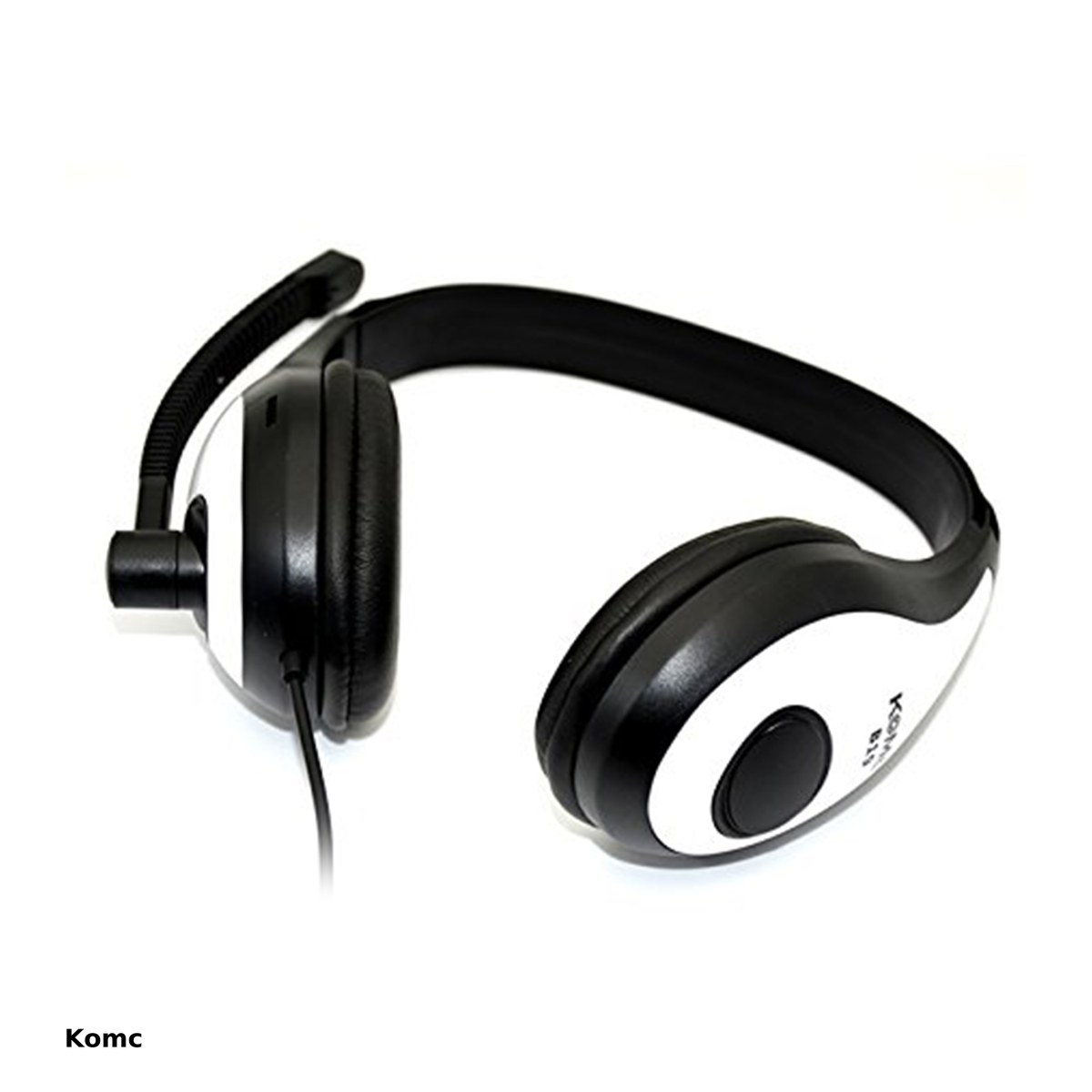 Casti cu microfon pe brat Komc KM-520, cu fir, 2 mufe jack 3,5 mm [3]
