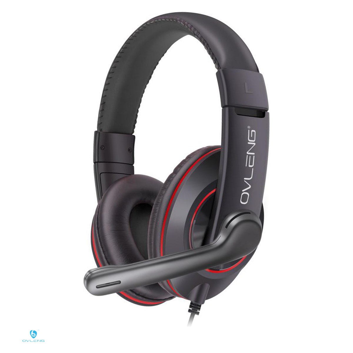 Casti - Casti gaming cu microfon pe brat Ovleng X10, cu fir, 2 mufe jack 3,5 mm