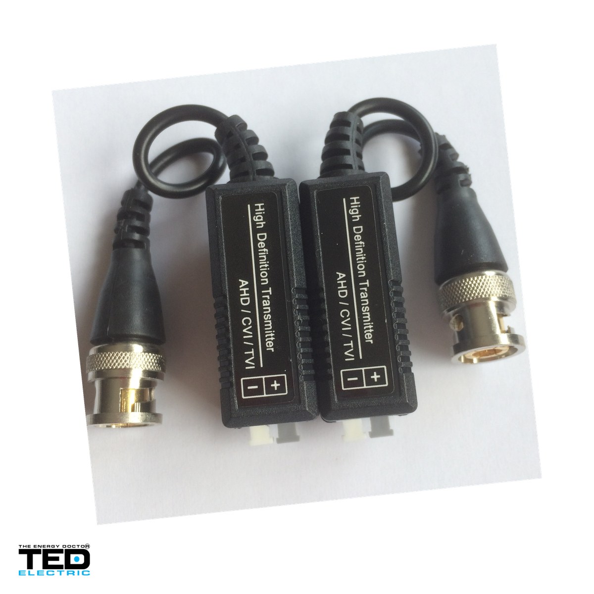 Accesorii supraveghere video - Video balun pasiv BNC HD cu fir TED300518 / TED716451, set 2 bucati